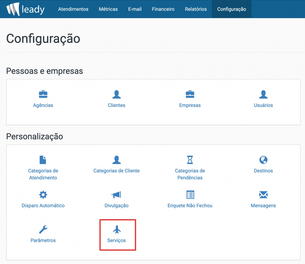 sistema-leady-configuração-serviços