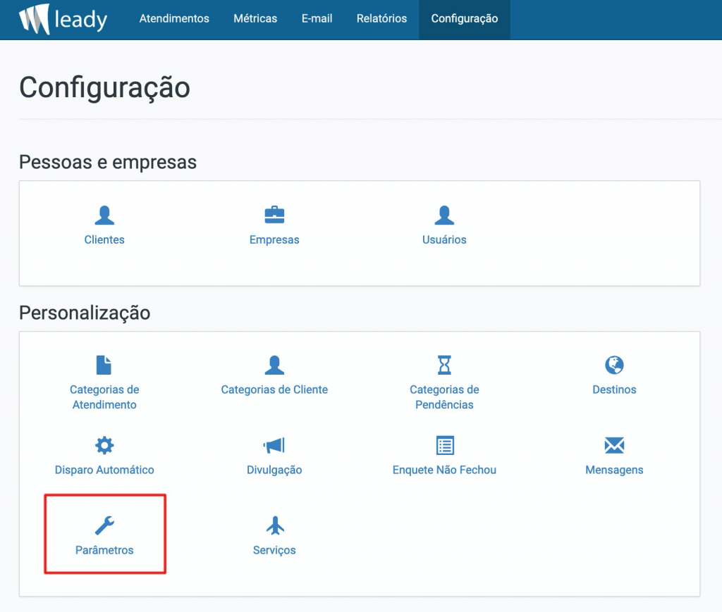 sistema-leady-configuração-parâmetros